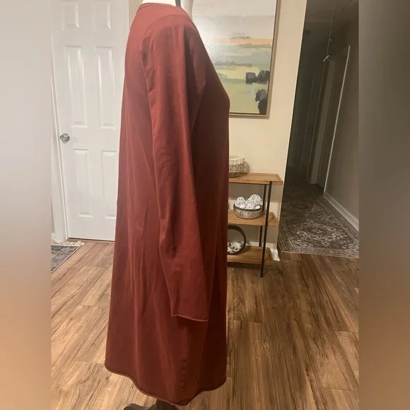 Labo.Art Abito Stilo Jersey Dress in Granata Cotton Blend Lagenlook Dress Size 0 - Picture 6 of 10